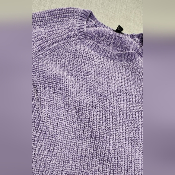 Lot of 2 a.n.a Knit Purple & Green 100% Polyester Sweater Flare Sleeves. Medium - Picture 10 of 11